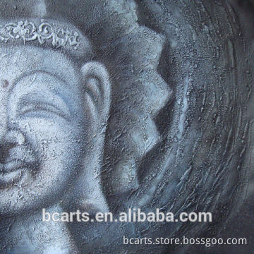 Classical Black And White handmade buddha oil painting